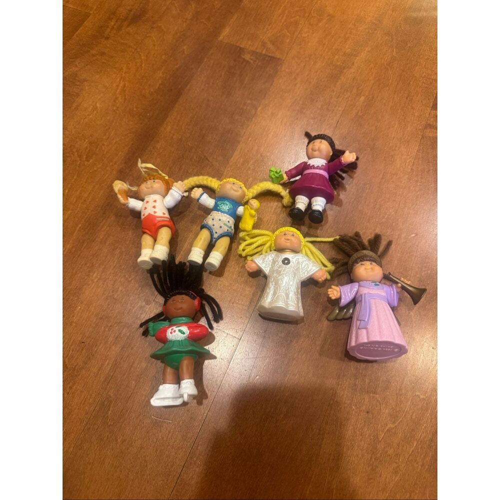6 Pc Vintage Cabbage Patch Kids Figure Lot 1984 1992 1994 Holiday Angel Ice Skat